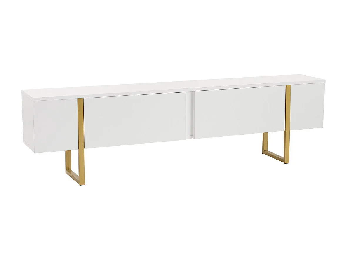 Meuble TV 2 portes abattantes L180 cm - SERENITY