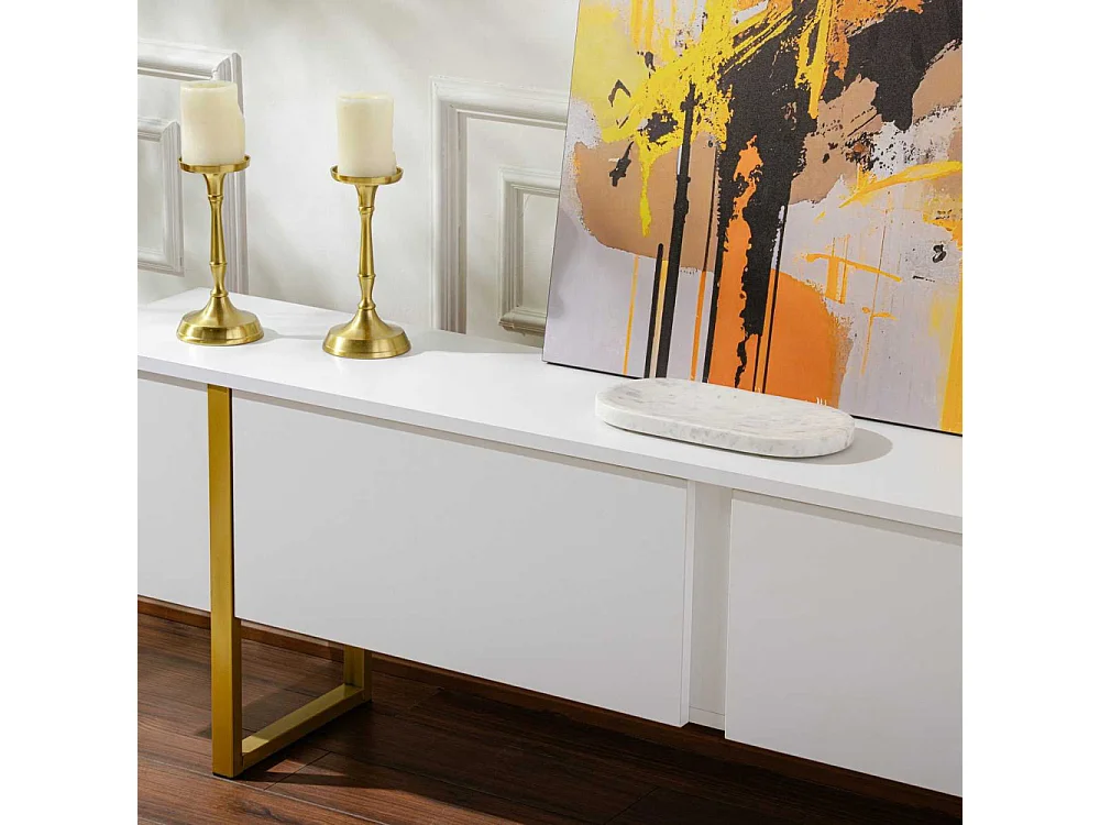 Meuble TV 2 portes abattantes L180 cm - SERENITY