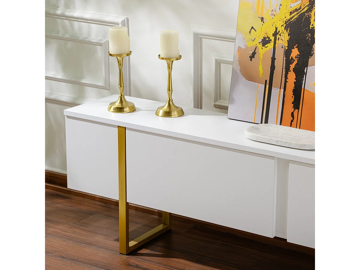 Meuble TV 2 portes abattantes L180 cm - SERENITY