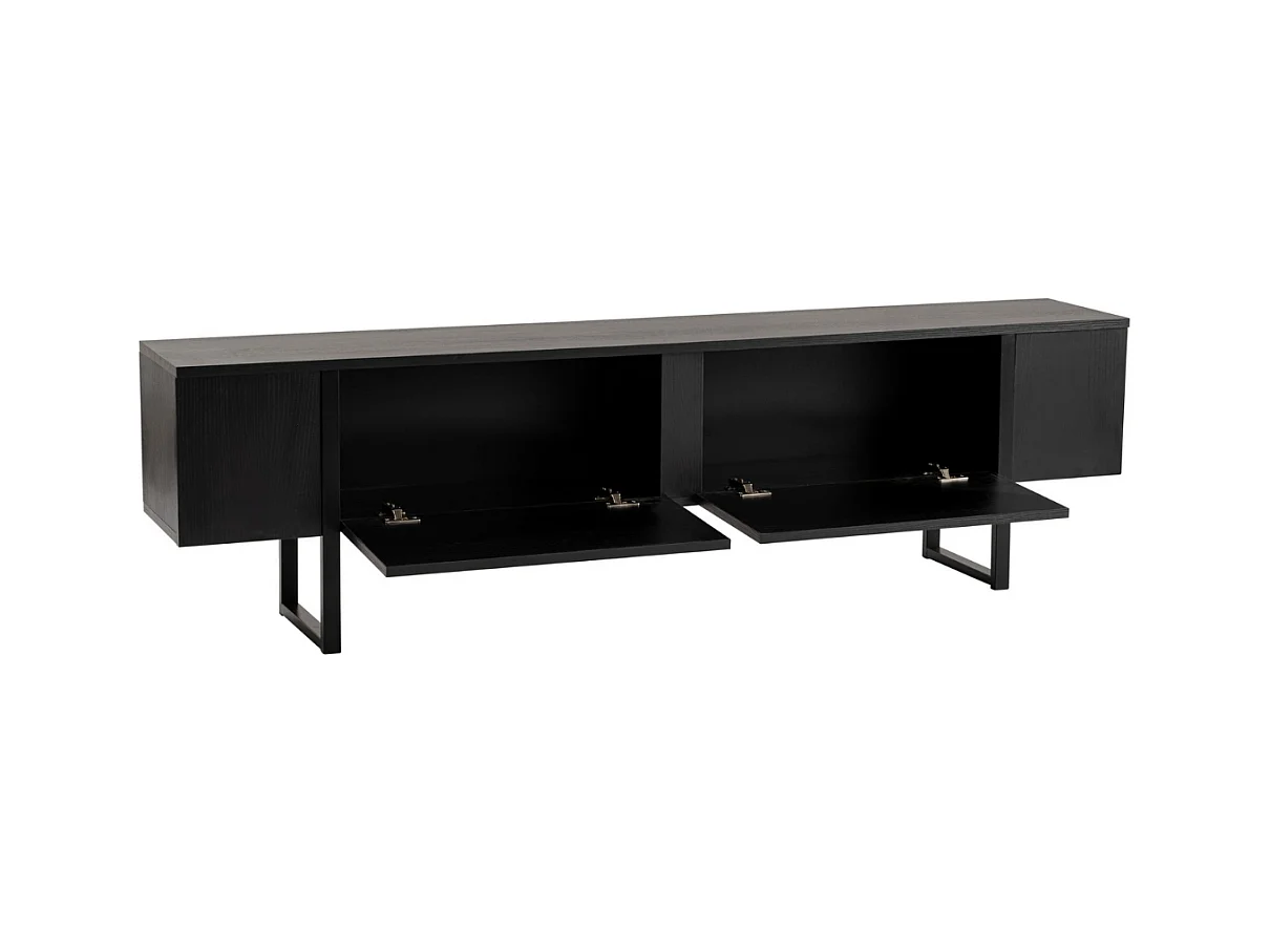 Meuble TV 2 portes abattantes L180 cm - SERENITY