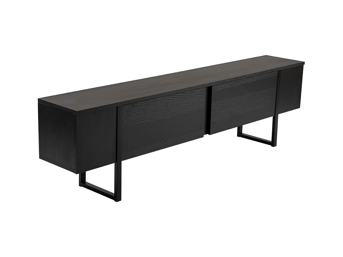 Meuble TV 2 portes abattantes L180 cm - SERENITY