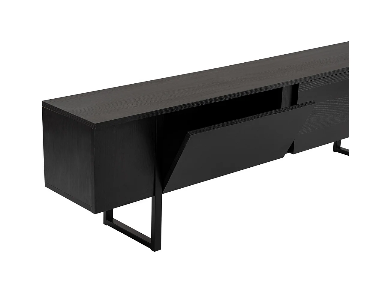 Meuble TV 2 portes abattantes L180 cm - SERENITY