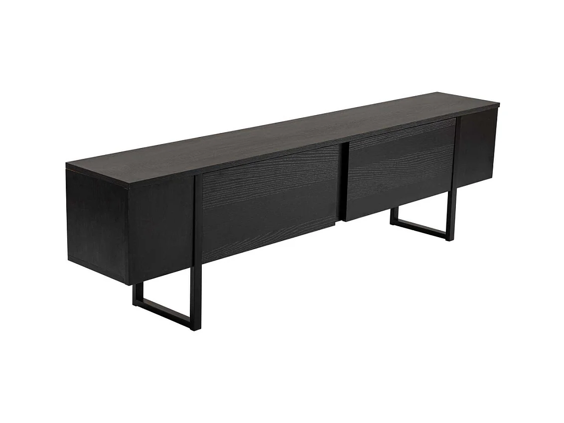 Meuble TV 2 portes abattantes L180 cm - SERENITY