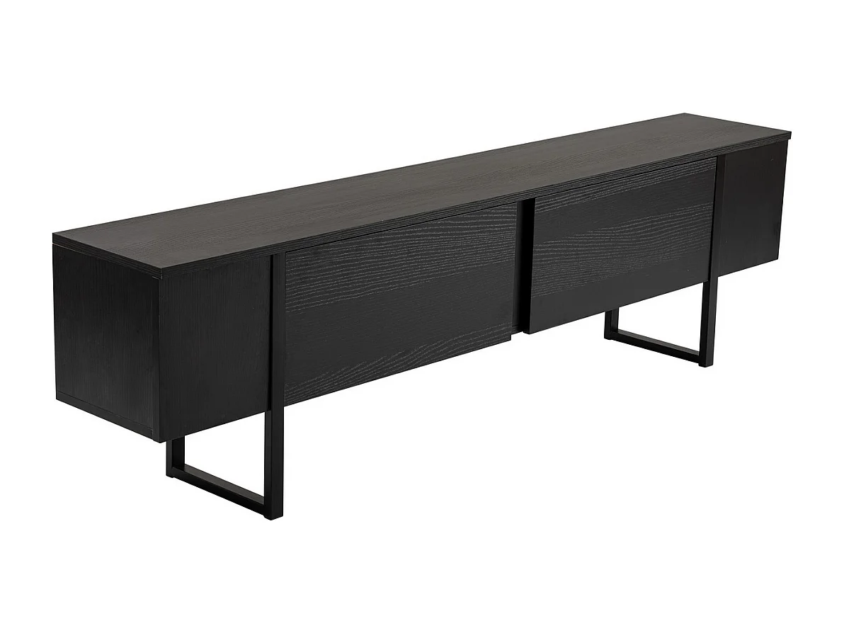 Meuble TV 2 portes abattantes L180 cm - SERENITY