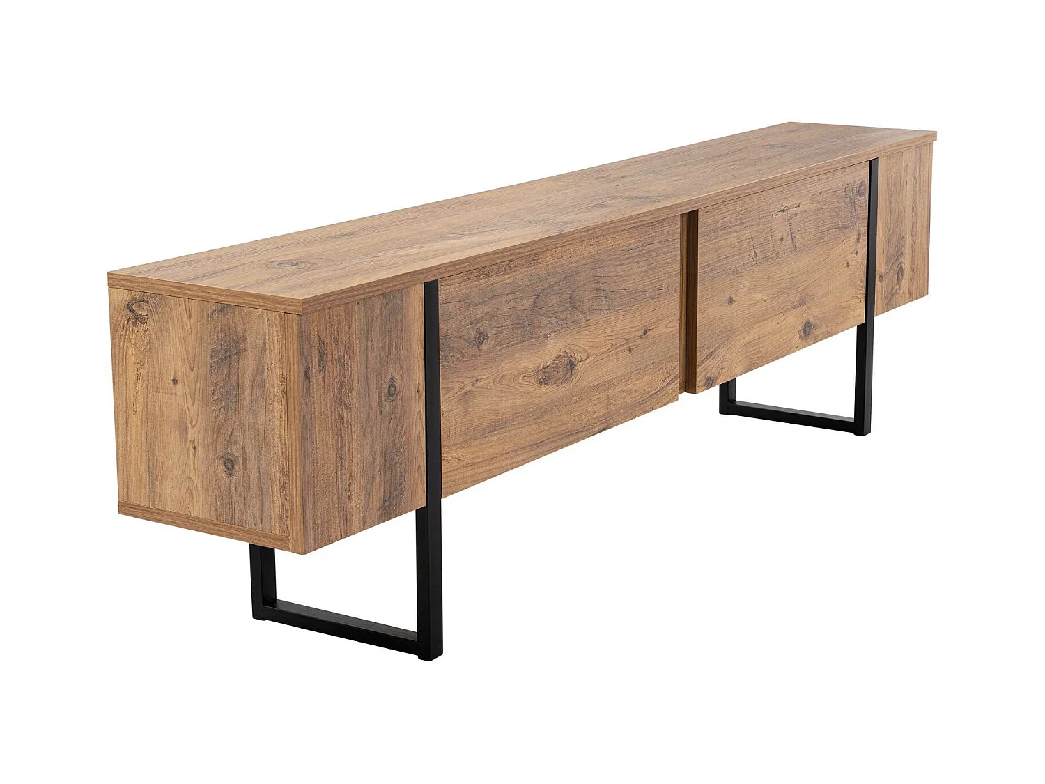 Meuble TV 2 portes abattantes L180 cm - SERENITY