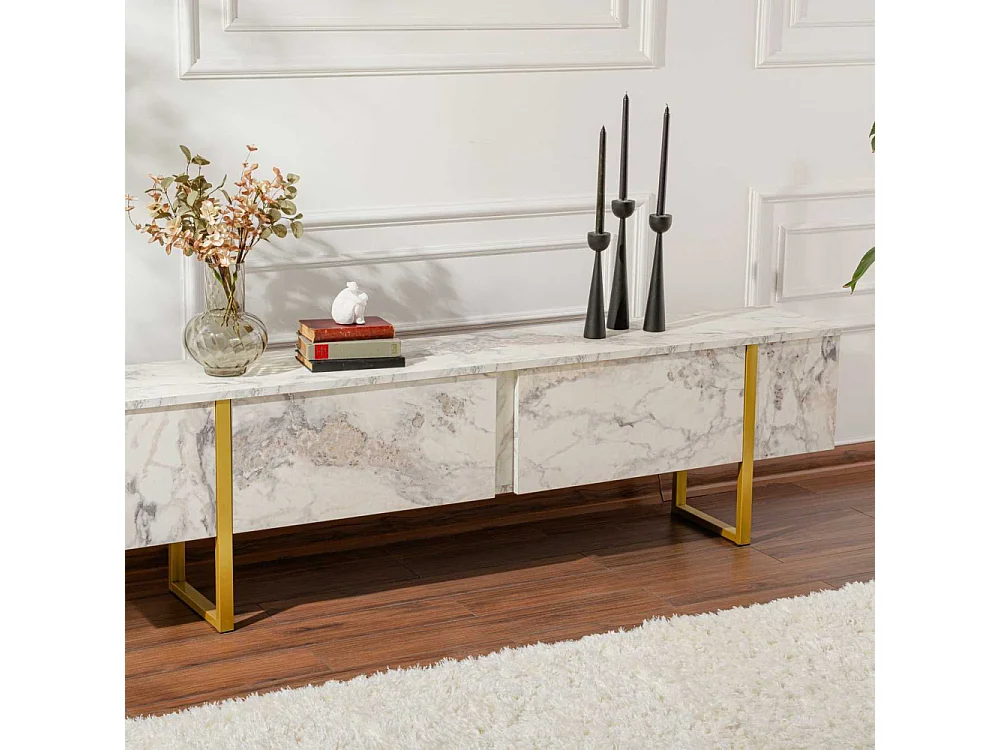 Mueble de TV con 2 puertas abatibles L180 cm - SERENITY