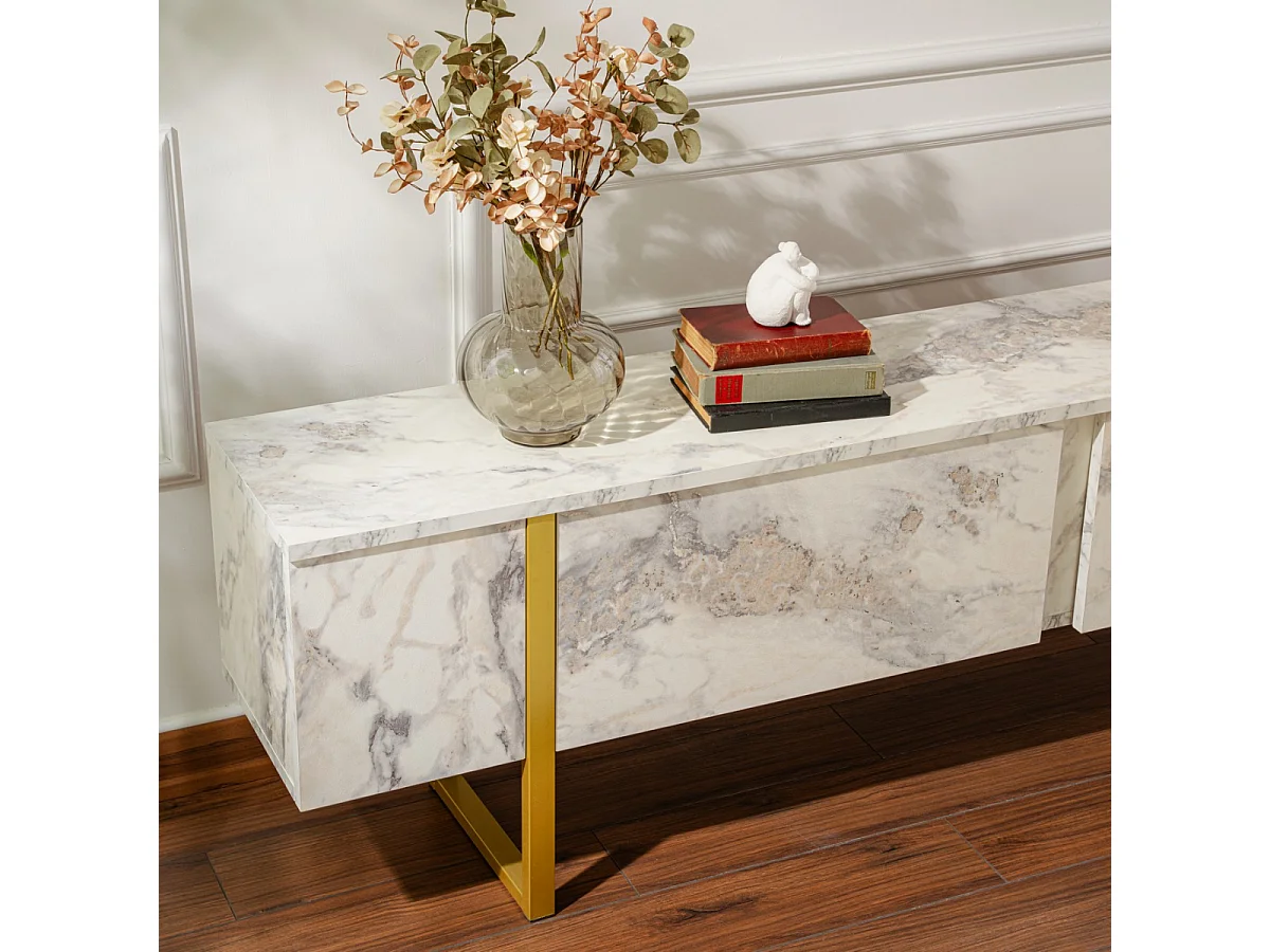 Mueble de TV con 2 puertas abatibles L180 cm - SERENITY