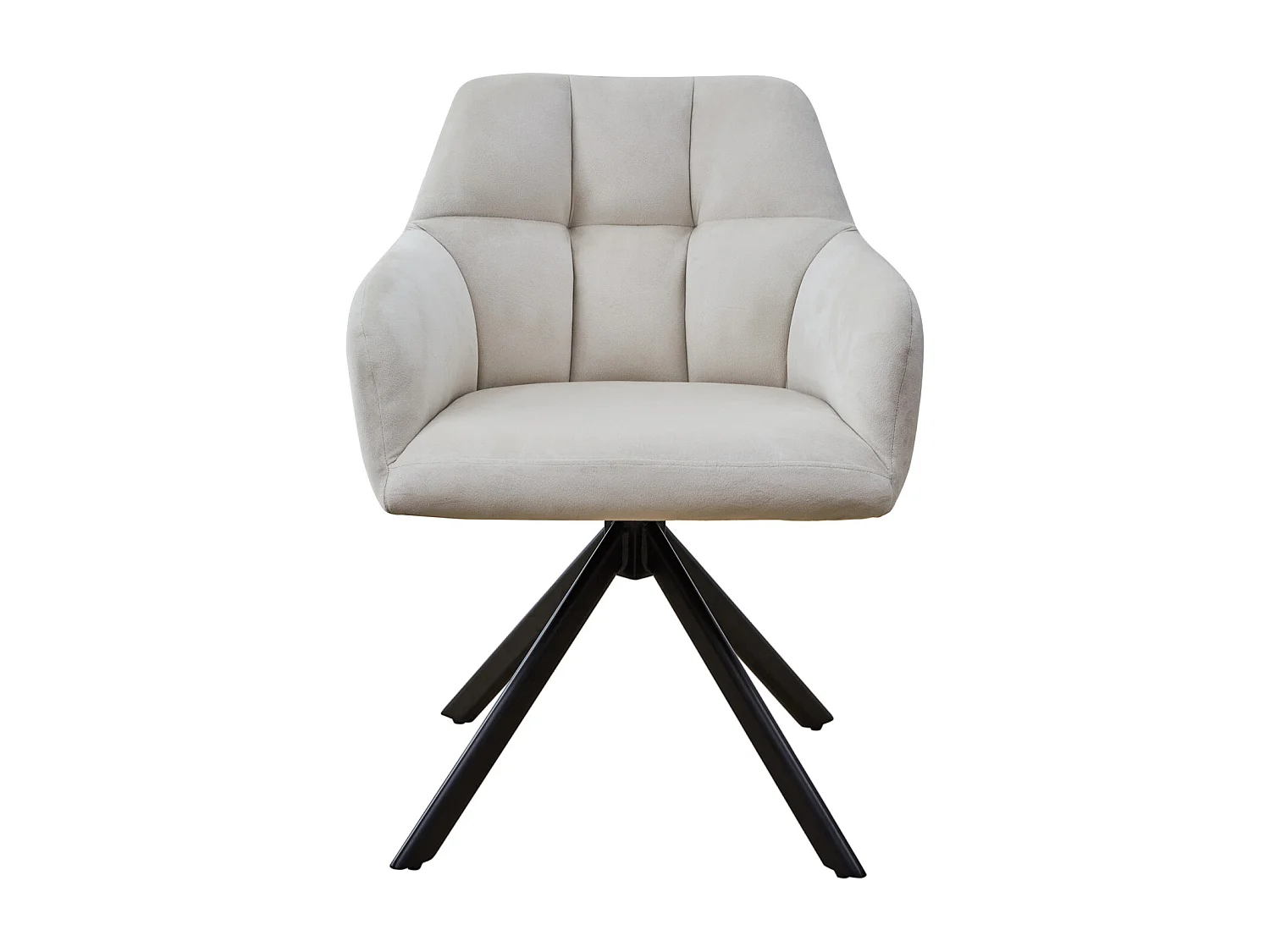 SVITA SORA chaise de salle à manger chaise pivotante rembourrée avec accoudoirs creme