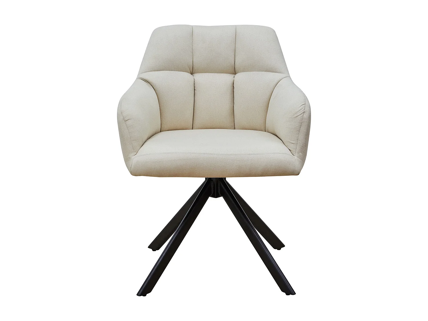 SVITA SORA chaise de salle à manger chaise pivotante rembourrée avec accoudoirs beige