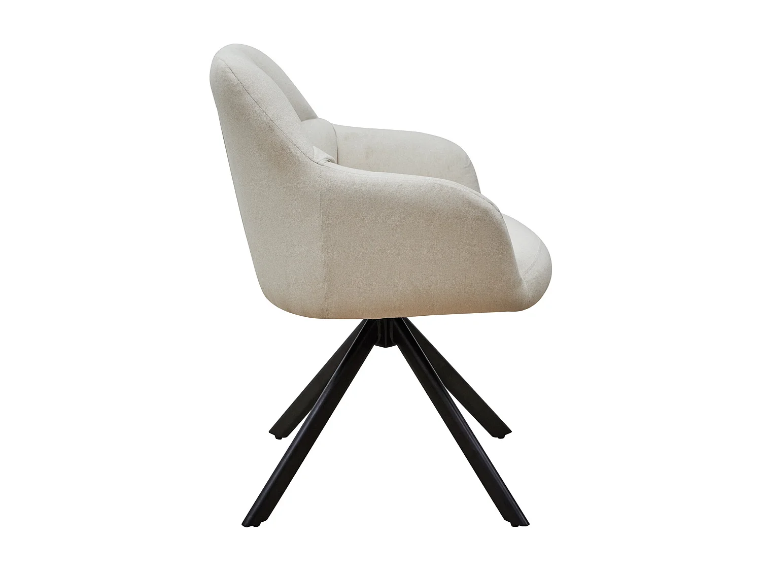 SVITA SORA chaise de salle à manger chaise pivotante rembourrée avec accoudoirs beige