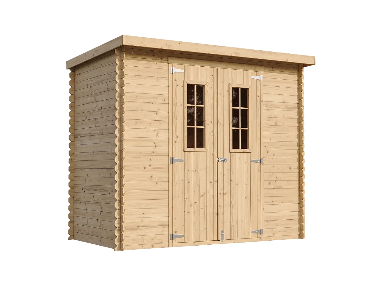 TIMBELA M310C Abri de jardin en bois - l239xL142xH200cm/2.63 m2