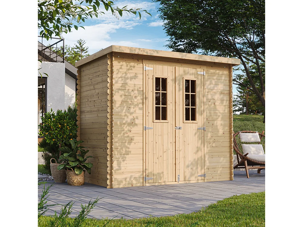 Abri de jardin en bois - l239xL142xH200cm/2.63 m2 - M310C