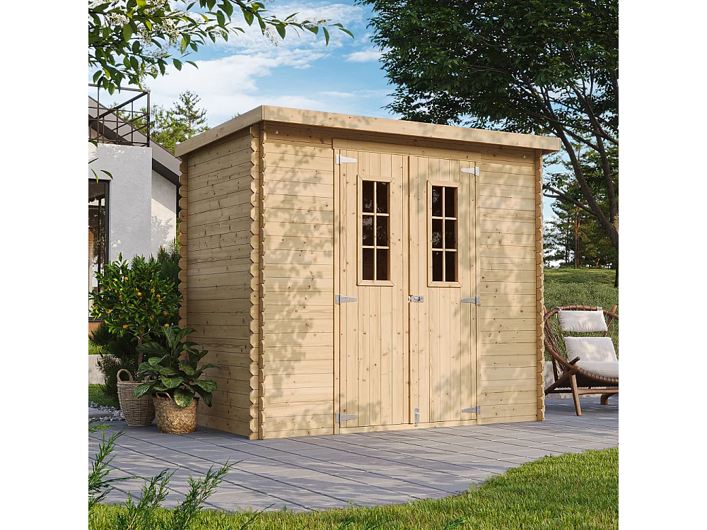 Abri de jardin en bois - l239xL142xH200cm/2.63 m2 - M310C