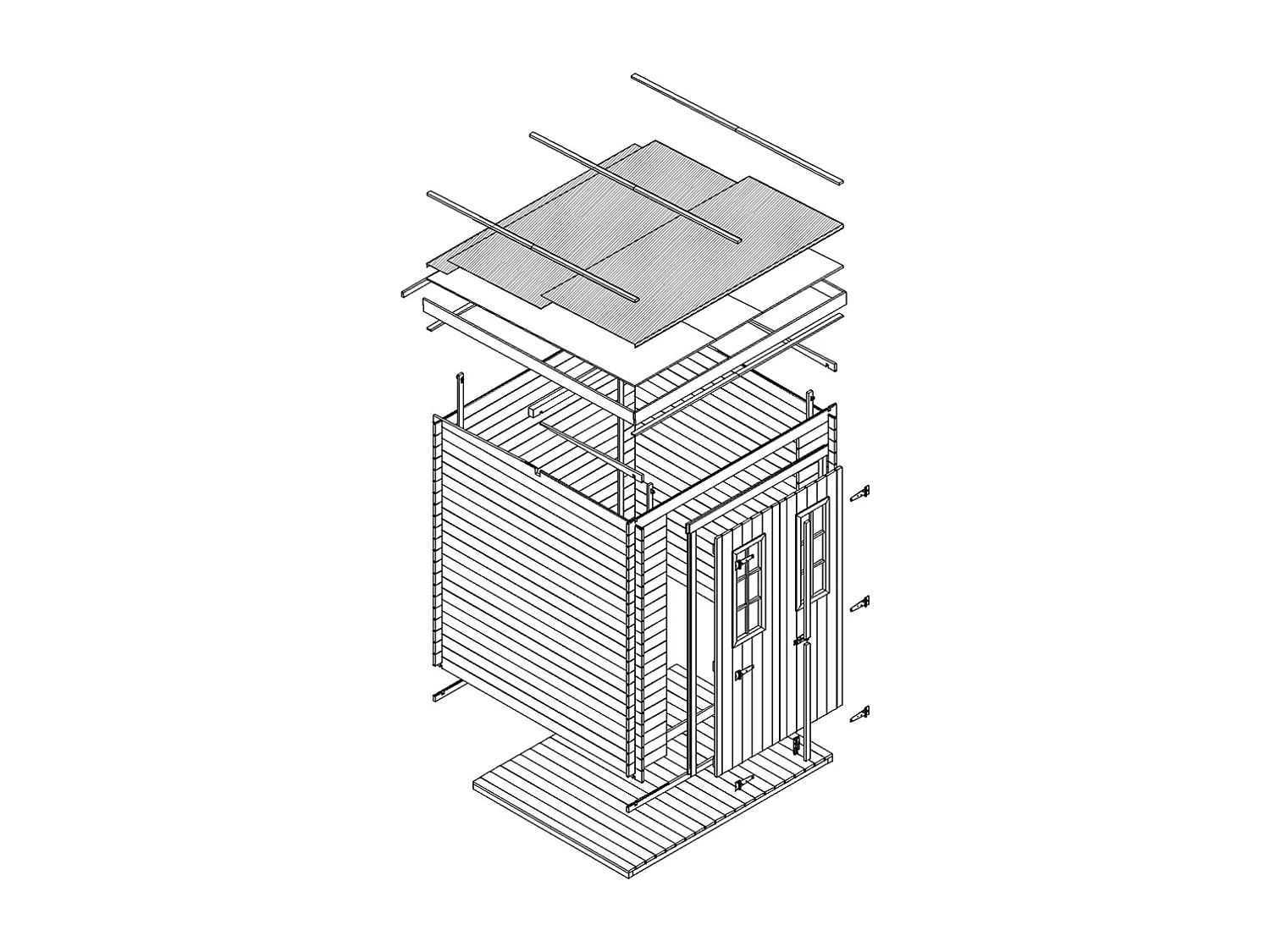 Timbela M309C+M309G Drewniany domek+podłoga-3,53 m²