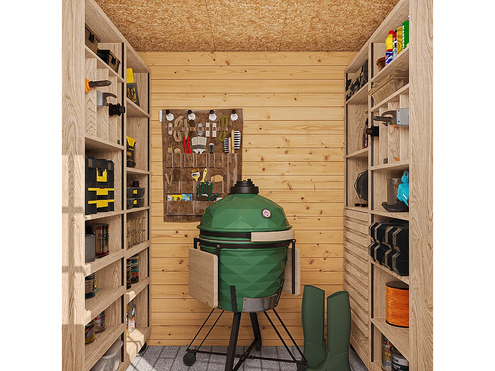 Casetta da giardino in legno con pavimento trattato - 3.53 m² - M309C+M309G