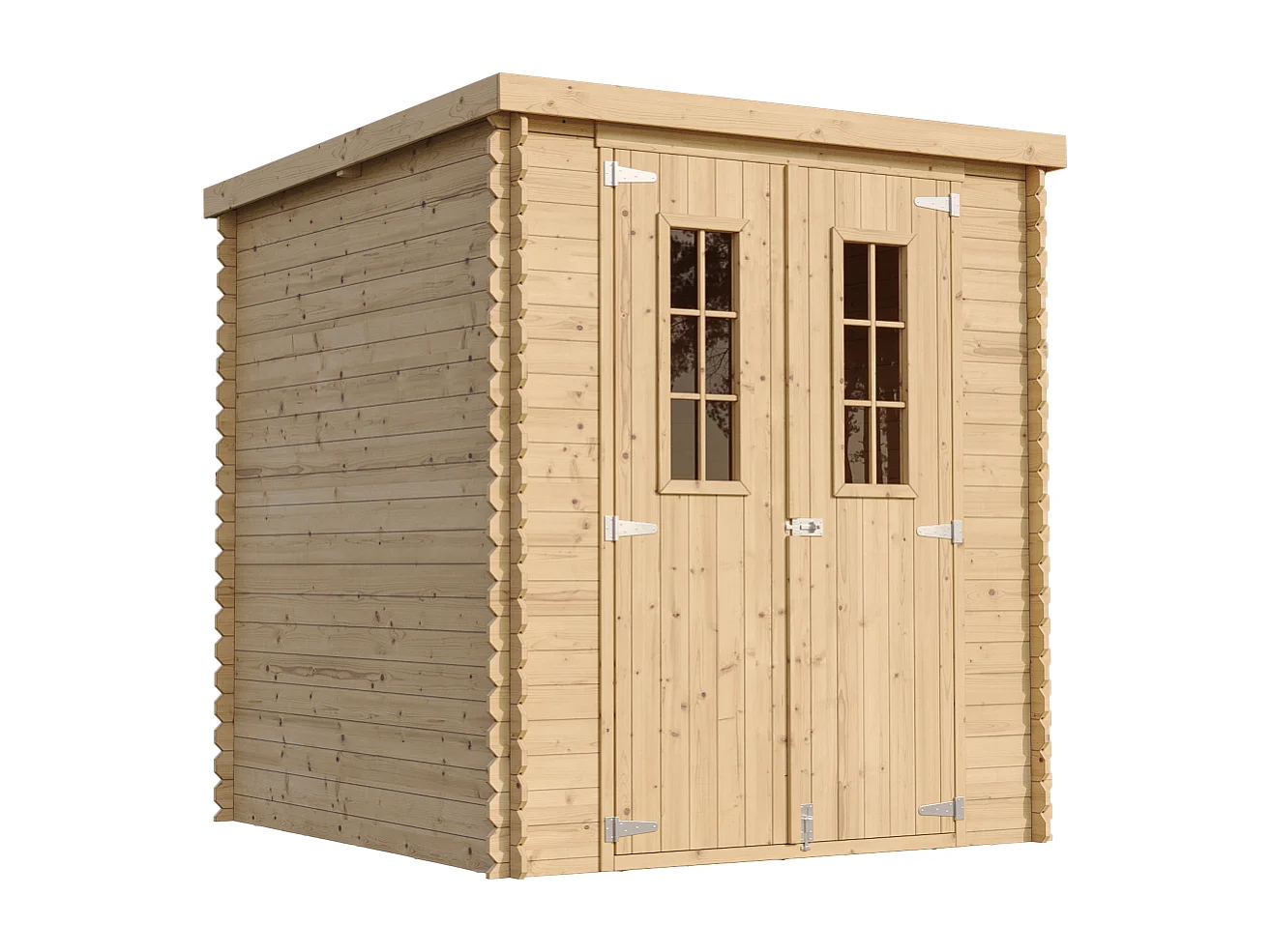 Abri de jardin en bois avec sol traité - l204xL204xH200 cm/3.53 m2 - M309C+M309G