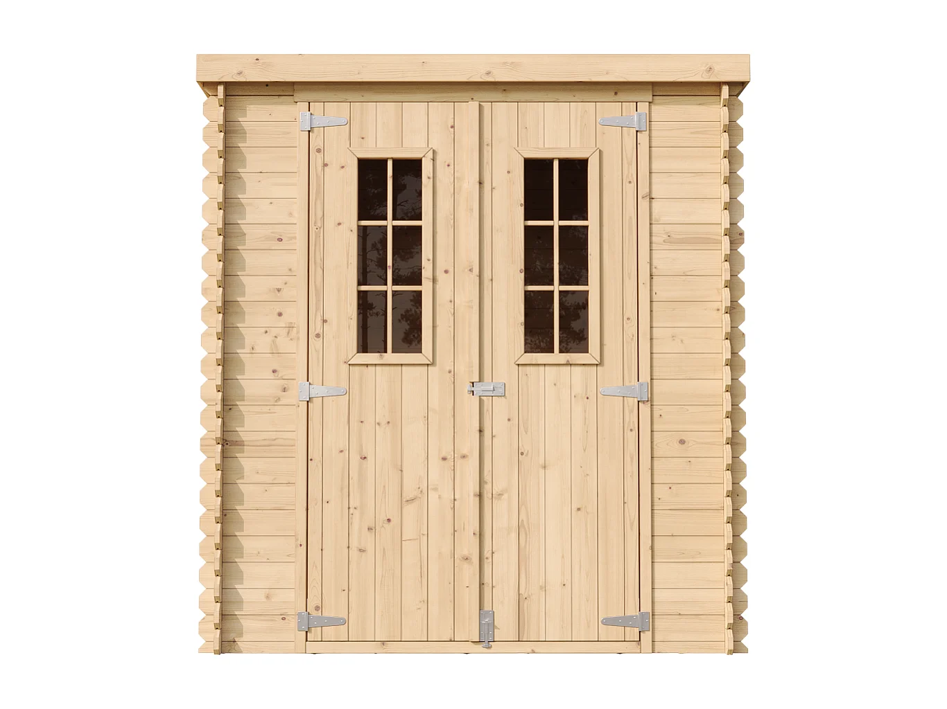 Abri de jardin en bois avec sol traité - l204xL204xH200 cm/3.53 m2 - M309C+M309G