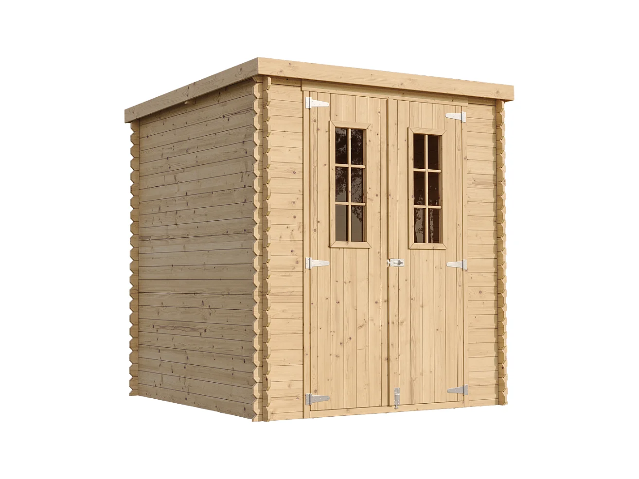TIMBELA M309C Abri de jardin en bois - l204xL204xH200 cm/3.53 m2