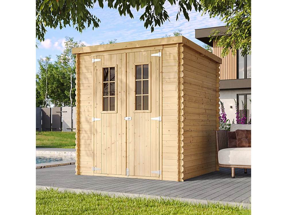 Abri de jardin en bois - l204xL204xH200 cm/3.53 m2 - M309C