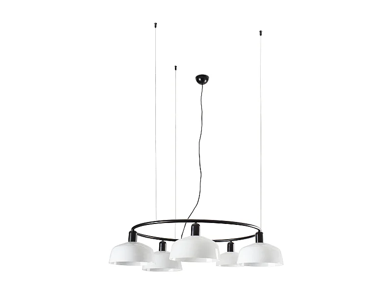 TATAWIN M Lampe à suspension circulaire blanche