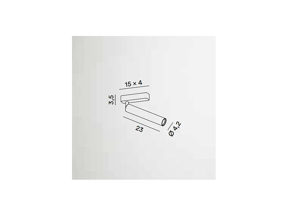 Verstellbare zylindrische BAMBU LED-Wandleuchte Perenz