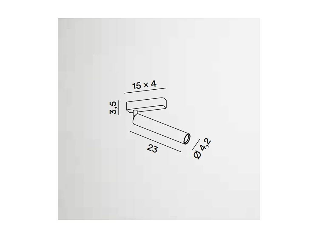 Applique LED cylindrique orientable BAMBU Perenz