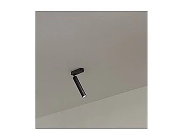 Aplique de pared LED cilíndrico negro orientable BAMBU Perenz