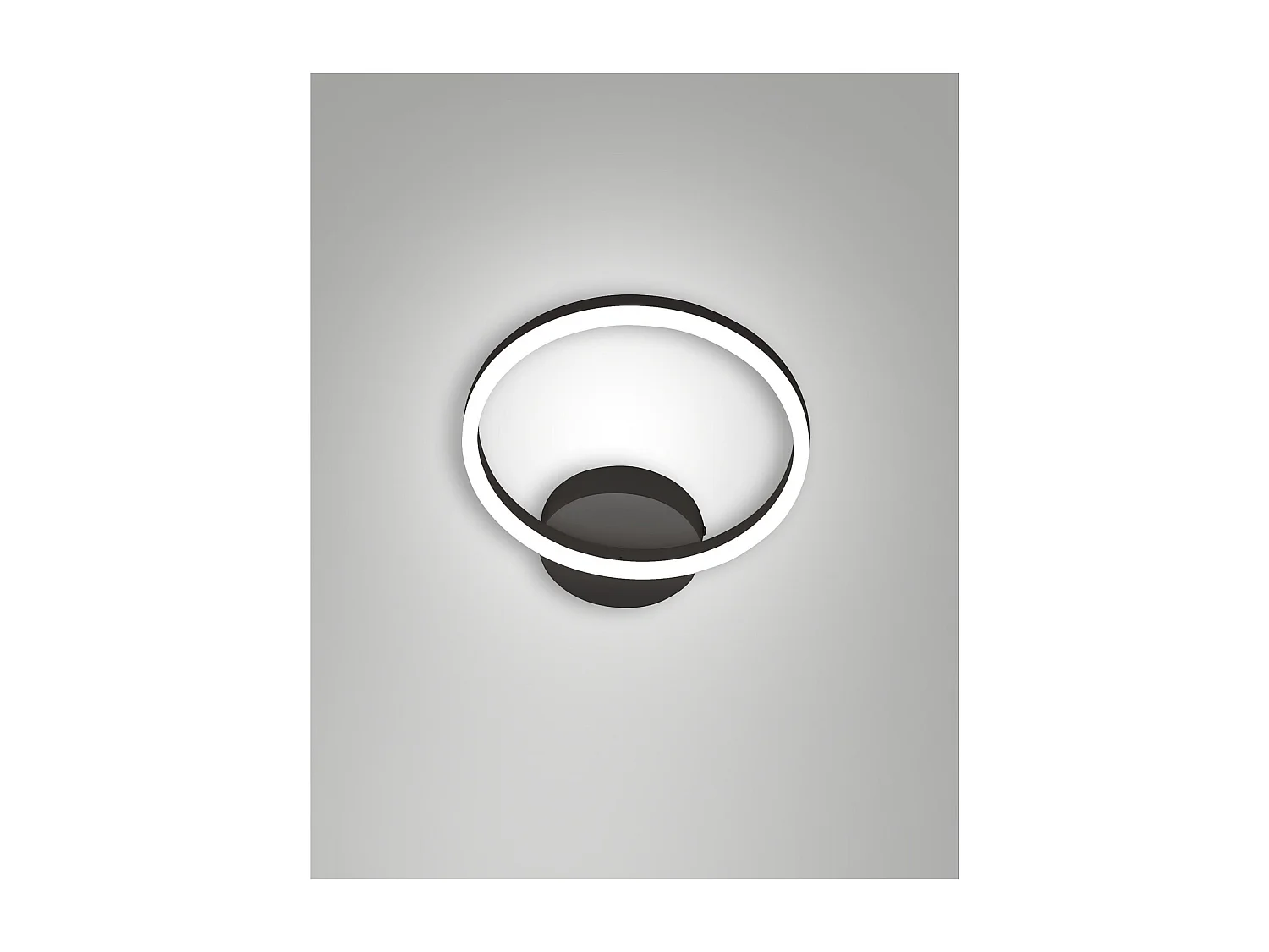 Plafon LED moderno GIOTTO 18W preto 3508-21-101 Fabas Luce