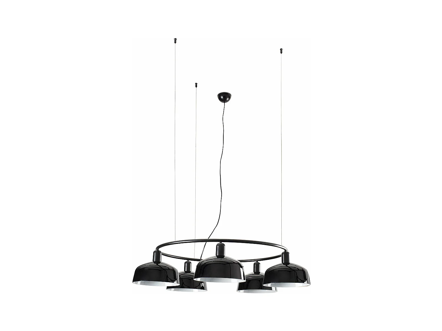 TATAWIN M Lampada sospensione circolare nera