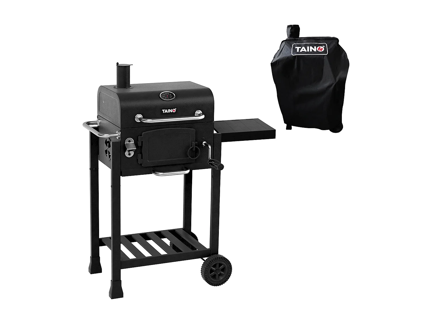 HOLZKOHLEGRILL HERO Set inkl. Abdeckhaube