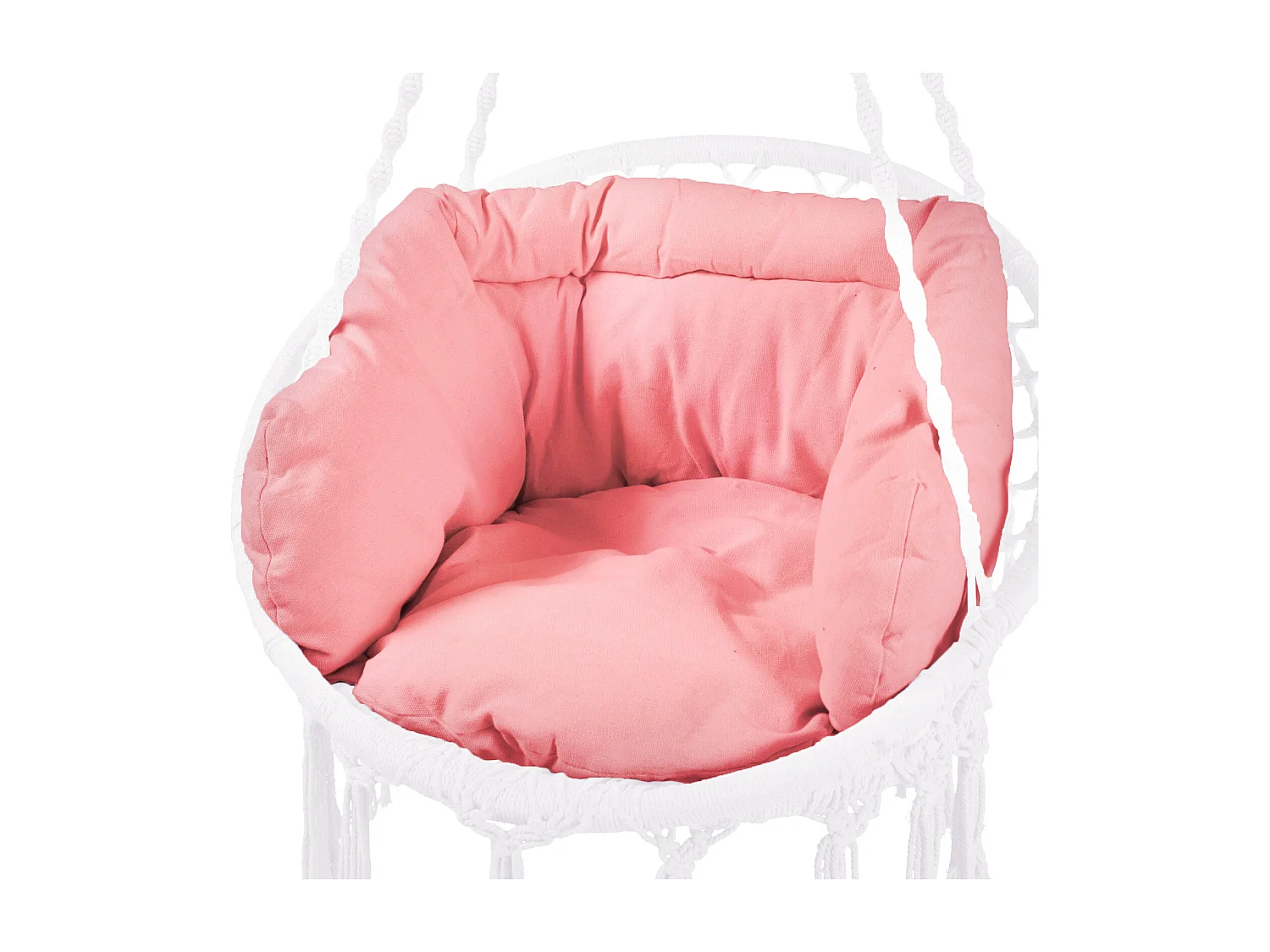 SVITA Coussin pour chaise suspendue, coussin d'assise, panier suspendu, mélange de lin rose