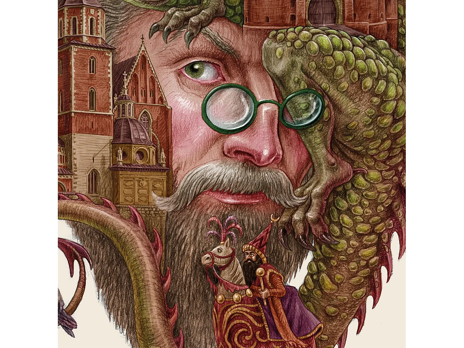 Affiche, art polonais moderne, décor de Cracovie, imprimé urbain minimaliste de Cracovie, art mural 21x29,7 cm.