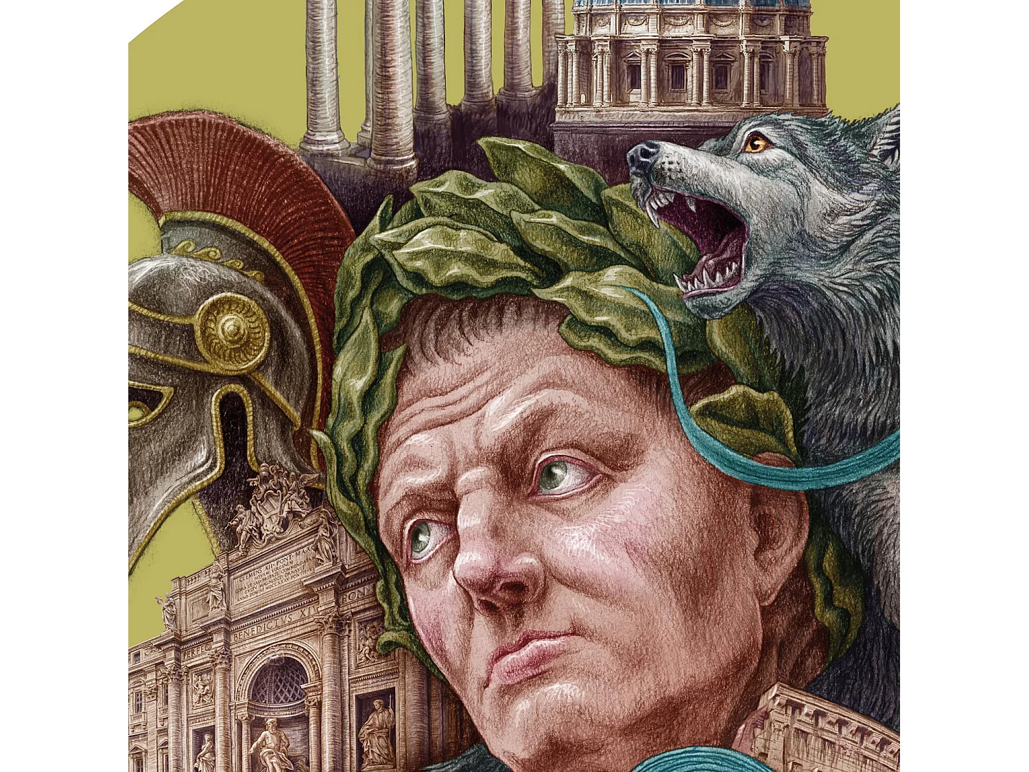 Poster, italienisches Stadtdekor, Rom, 42x59,4 cm Rom-Kunst, Rom-Stadtdruck.