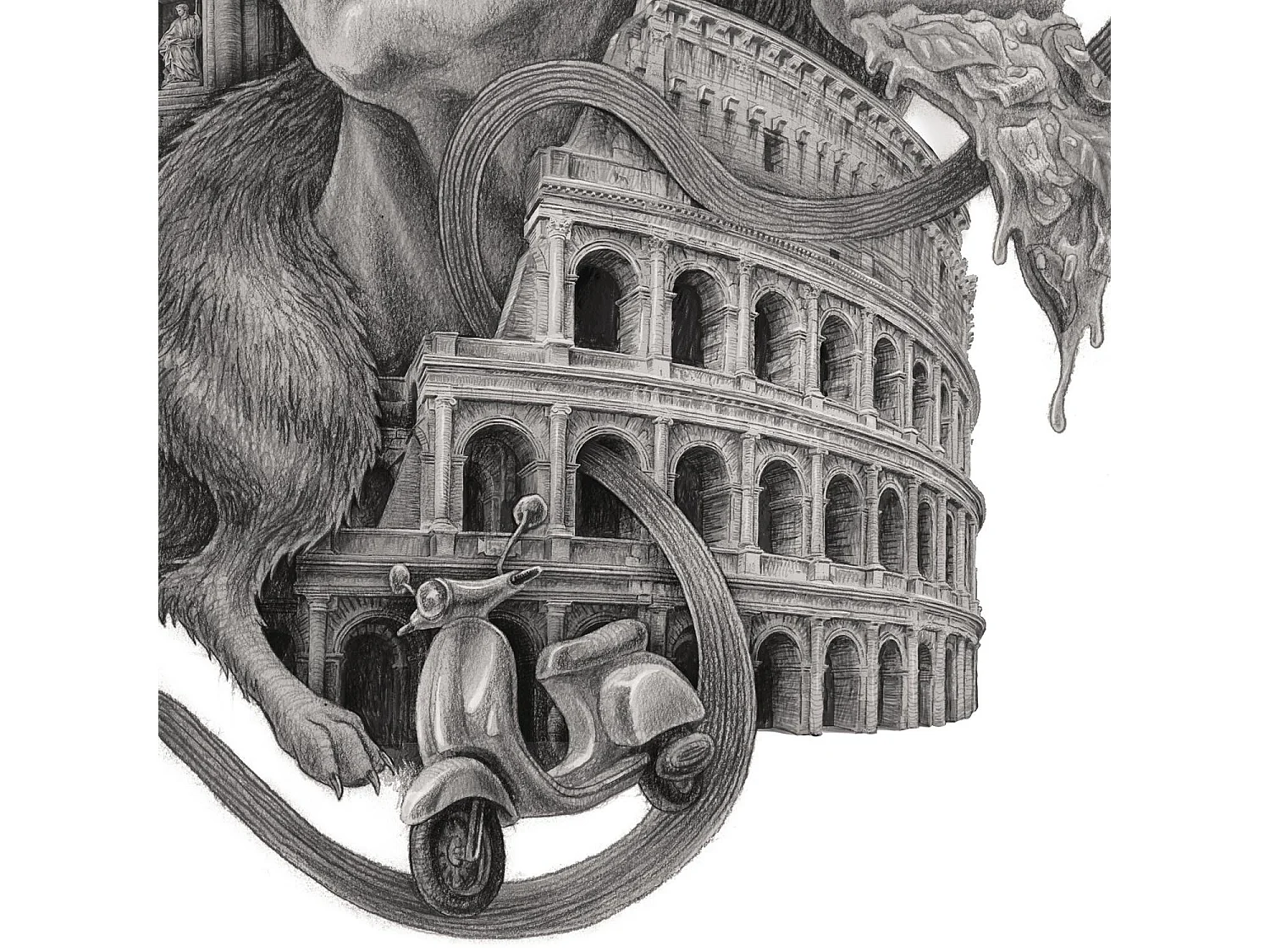 Affiche, décoration italienne élégante, art Rome, affiche urbaine de Rome, design Rome 42x59,4 cm.