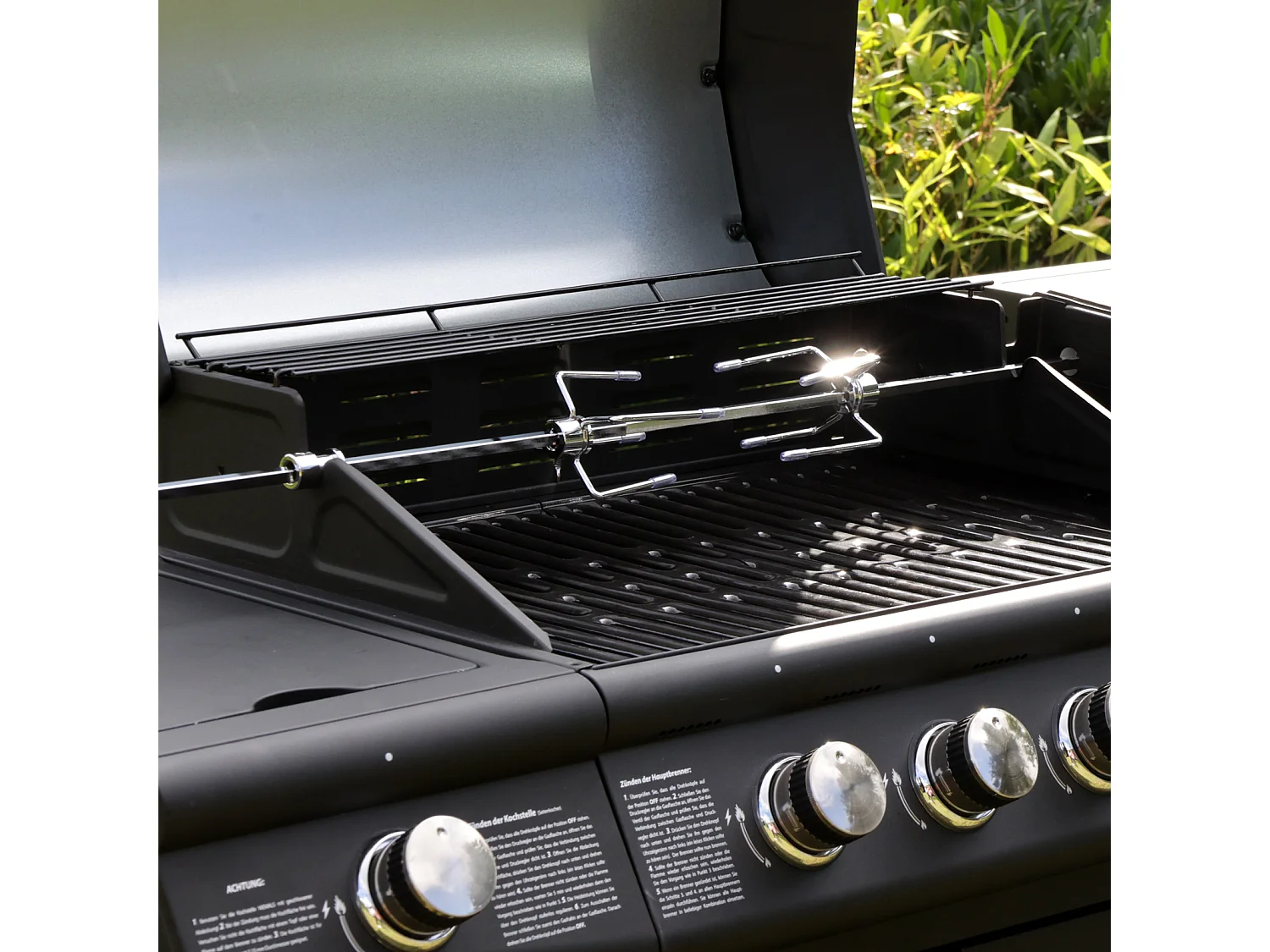 TAINO Tournebroche électrique pour barbecue à gaz