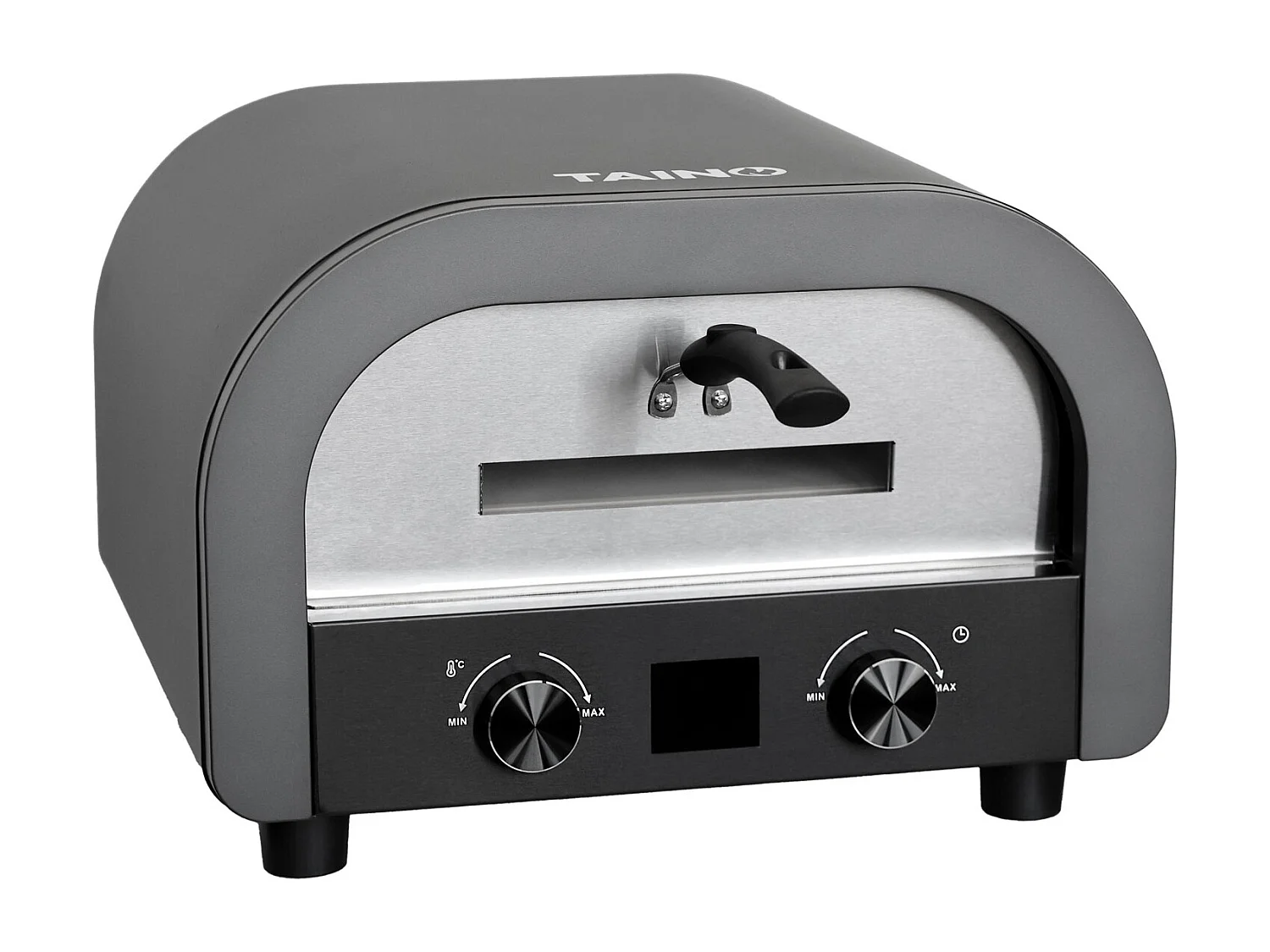 Four à pizza électrique noir 2200W four grill 1 chambre avec vitre pierre à pizza