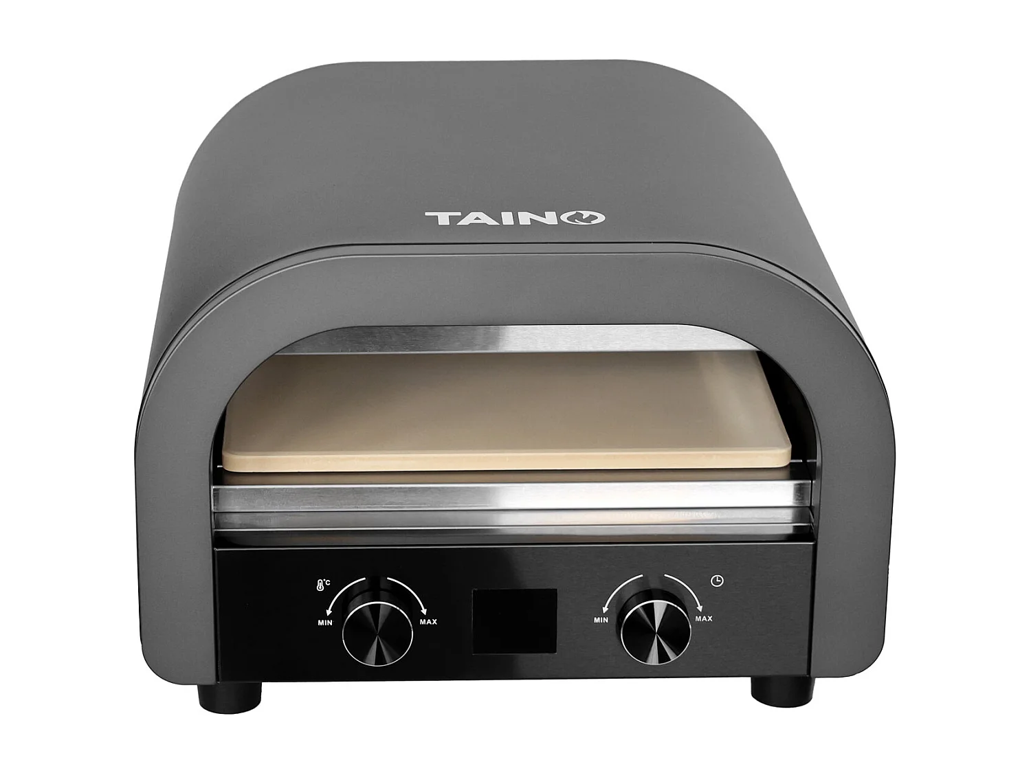 Four à pizza électrique noir 2200W four grill 1 chambre avec vitre pierre à pizza