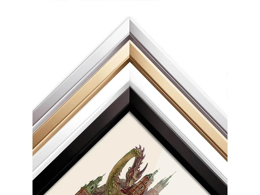 Quadro in cornice, arte moderna polacca, arredamento incorniciato Cracovia, stampa urbana minimalista, arte murale 70x100 cm.