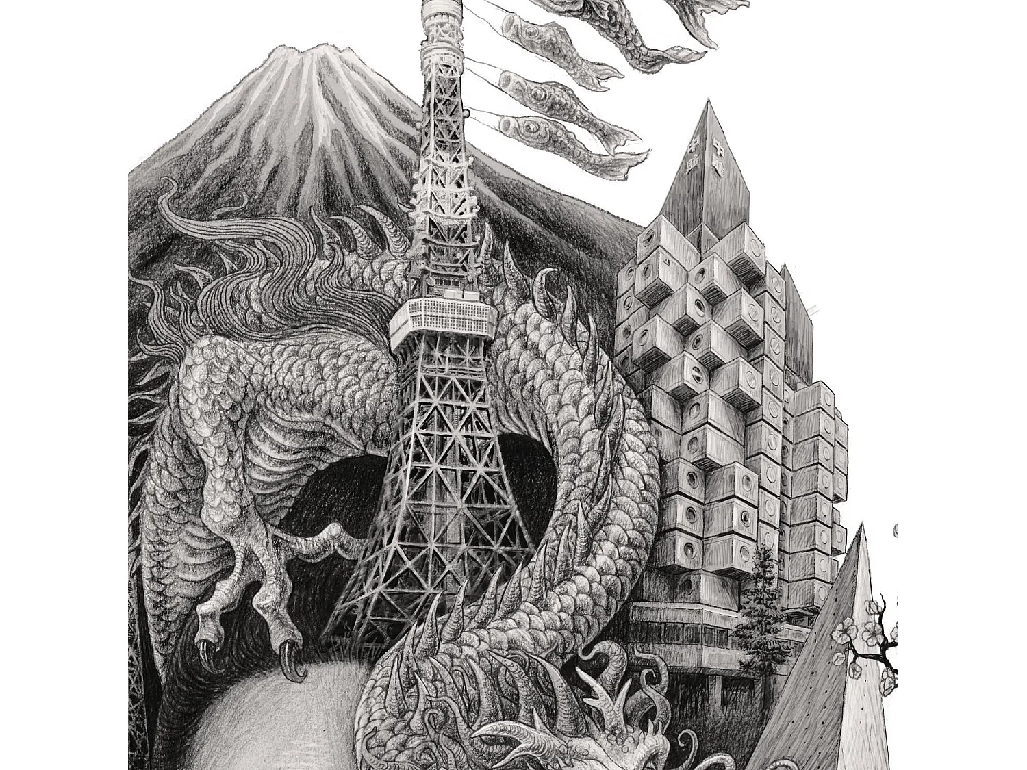 Affiche, déco urbaine japonaise épurée, art Tokyo, affiche urbaine Tokyo, 42x59,4 cm.