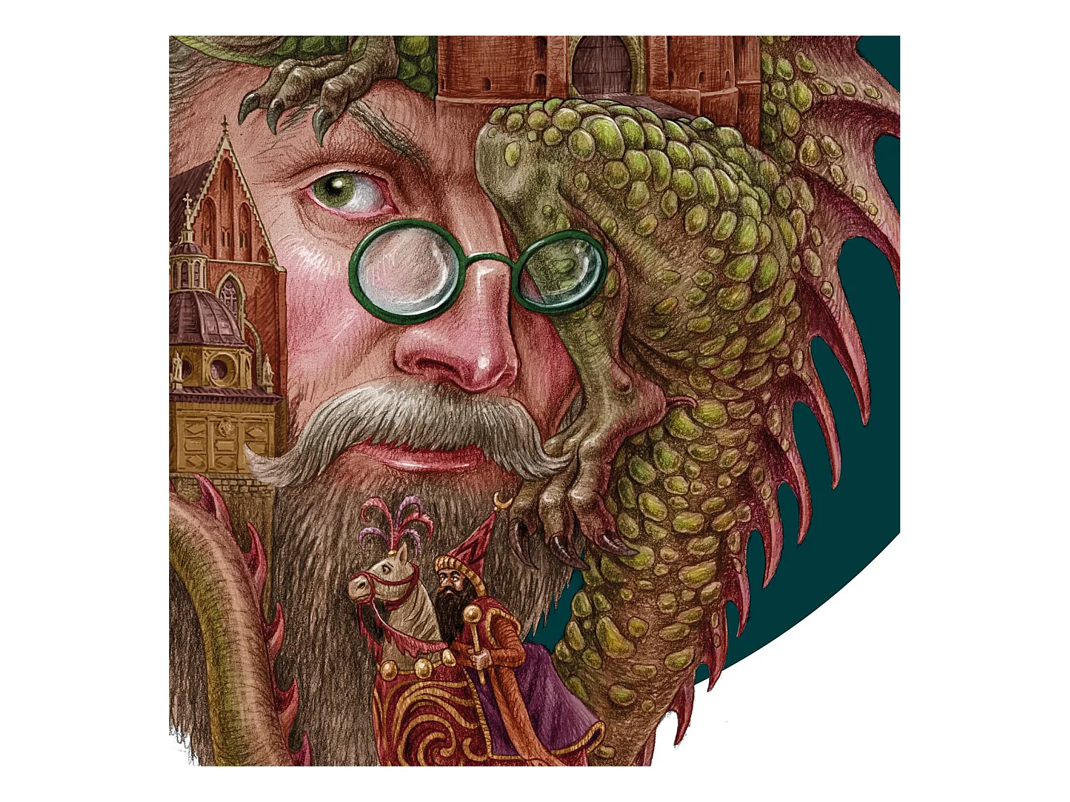 Poster, Dekor der polnischen Stadt Krakau, 29,7 x 42 cm Kunst von Krakau, Stadtdruck.