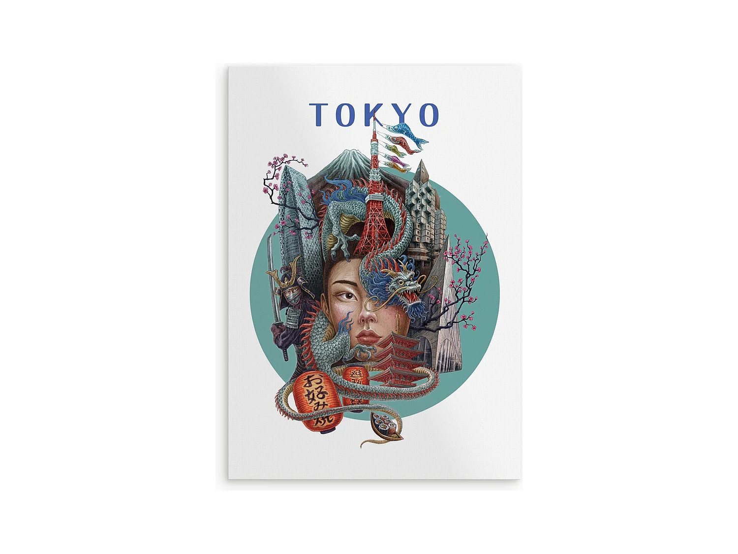 Affiche, décor de ville japonaise, Tokyo, 21x29,7 cm Tokyo art, imprimé urbain Tokyo.