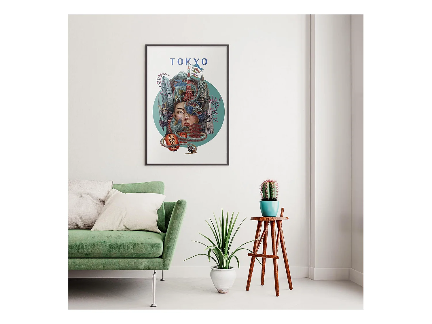 Affiche, décor de ville japonaise, Tokyo, 21x29,7 cm Tokyo art, imprimé urbain Tokyo.