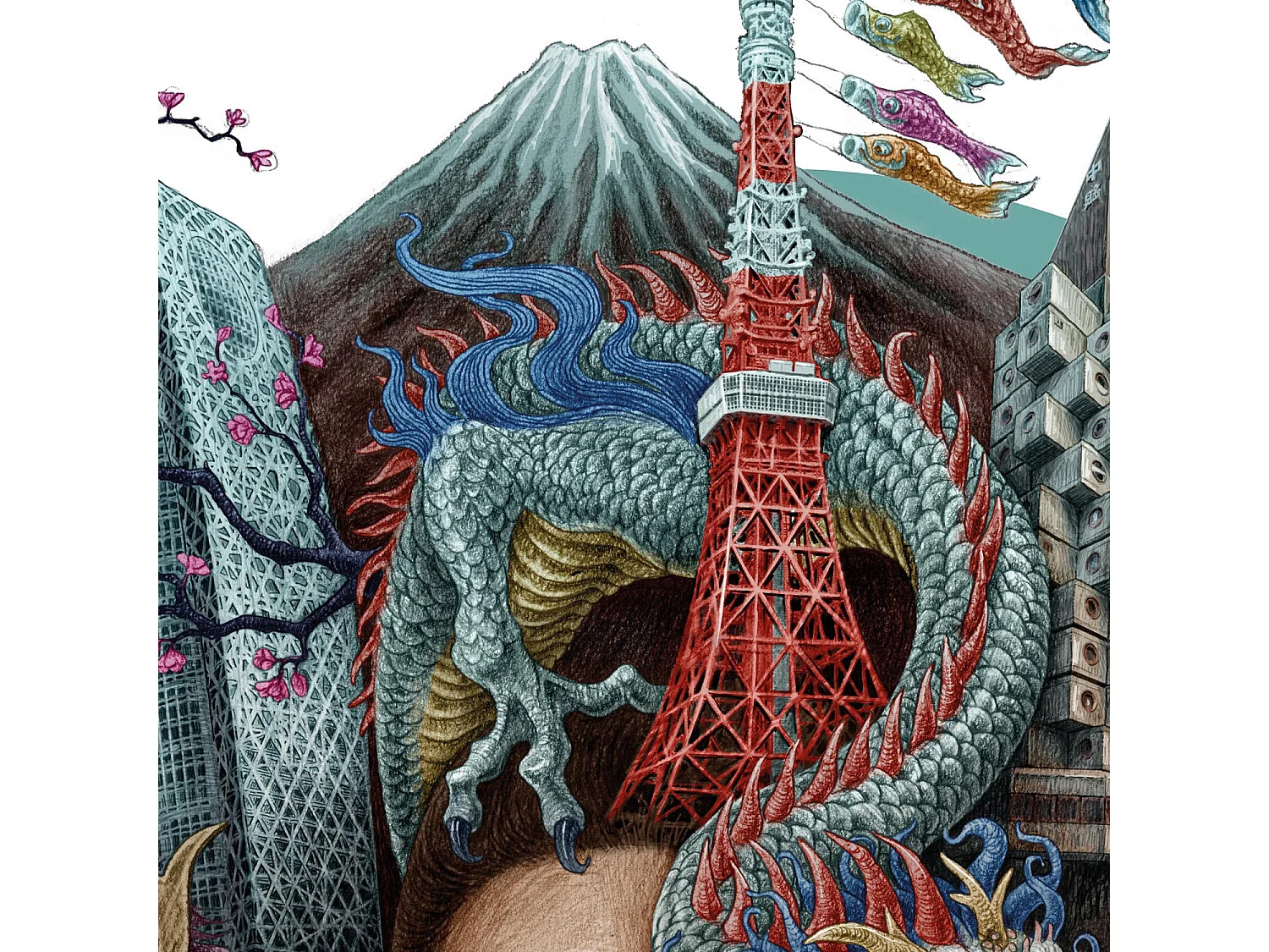 Poster, japanisches Stadtdekor, Tokio, 42x59,4 cm Tokio-Kunst, Tokio-Stadtdruck.