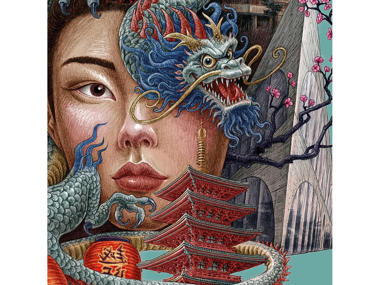 Poster, japanisches Stadtdekor, Tokio, 42x59,4 cm Tokio-Kunst, Tokio-Stadtdruck.