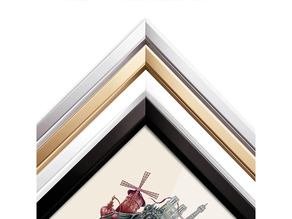 Image encadré, déco urbaine élégante Paris, cadre blanc art Paris, imprimé Paris 70x100 cm, image Paris minimaliste.