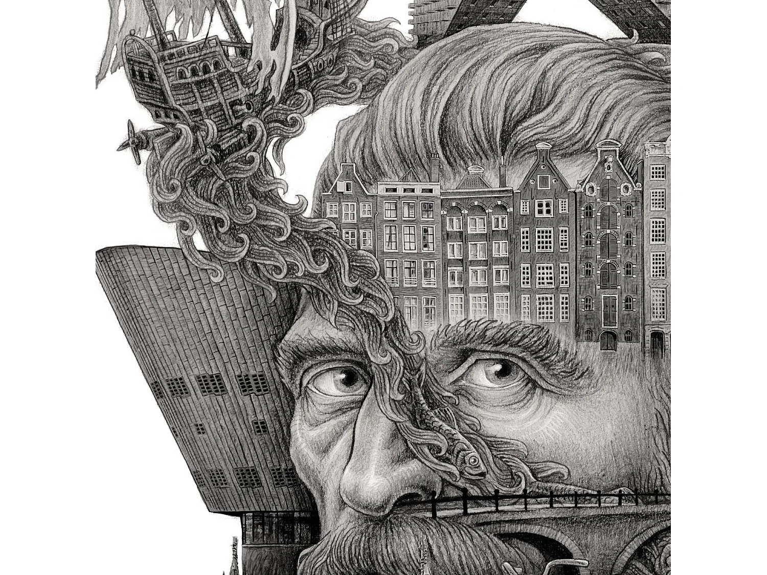 Affiche, décor hollandais élégant, art Amsterdam, affiche urbaine 29,7x42 cm Amsterdam.