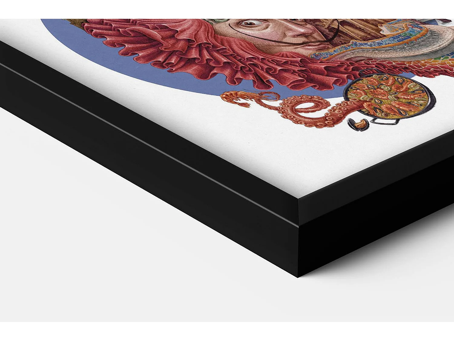 Image encadré, décor de ville espagnole, image cadre noir Barcelone, 20x30 cm art de Barcelone, imprimé urbain Barcelone.