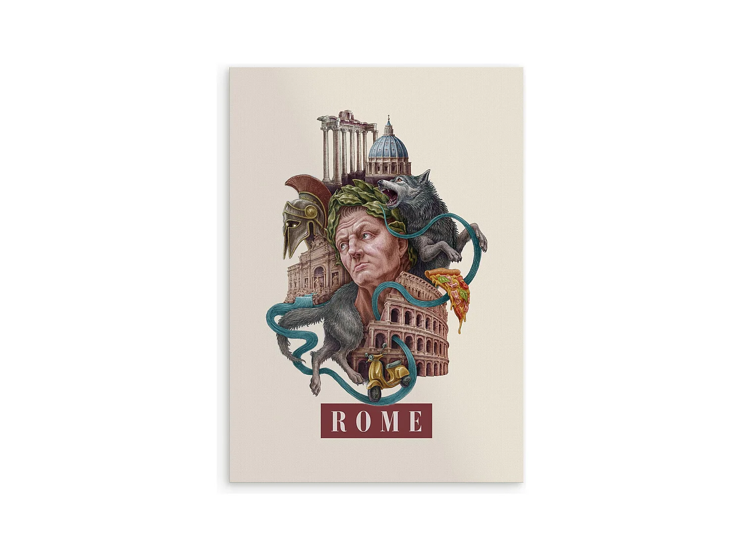 Affiche, décor italien, Rome art, 21x29,7 cm design Rome, imprimé urbain élégant Rome.