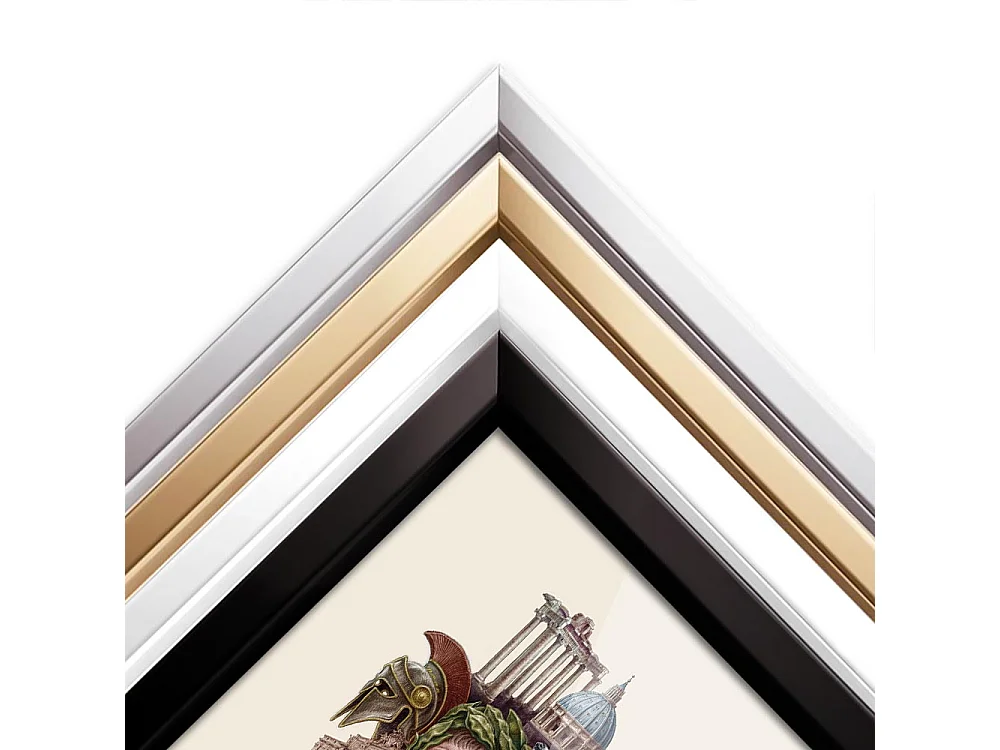 Gerahmtes Bild, italienisches Dekor Rom, schwarzer Rahmen Rom-Kunst, 20x30 cm Rom-Design, eleganter Rom-Stadtdruck.