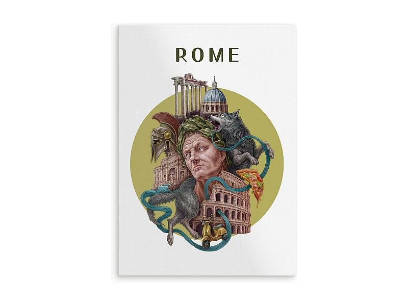 Poster, italienisches Stadtdekor, Rom, 29,7 x 42 cm Rom-Kunst, Rom-Stadtdruck.